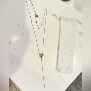 VSA silver lariat mini Magdalena necklace